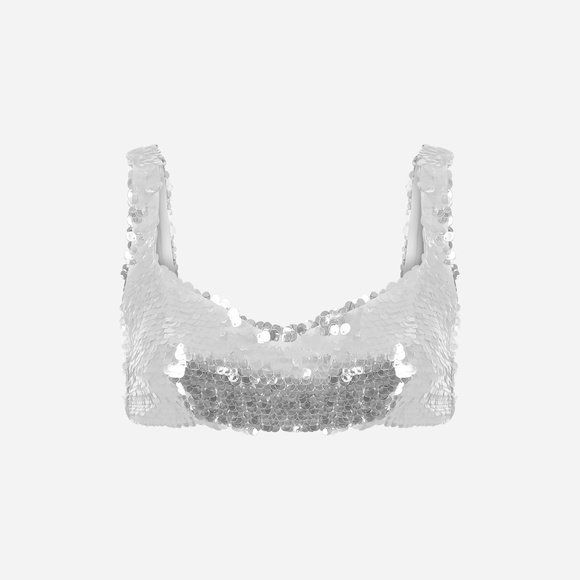 ILA Glide Sequin Silver Straight Trousers - Picture 12 of 13